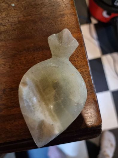 Hand-carved marble/alabaster turtle ashtray or ornament