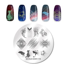 Nail stamping plate Nicole Diary 118