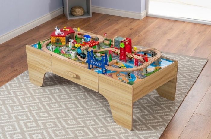 Squirrel Play Wooden Train Set Table
