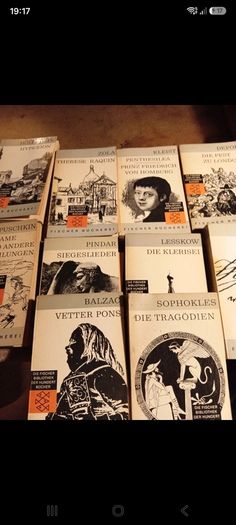 1960s 10 Classic Works of Literature in German Language. Vintage.