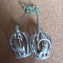 Birds in a cage earrings Image 2