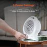 Thermo Fan Heater with 2 Heat Settings and Overheat Protection, White, 2000 W Image 4