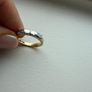 Engagement ring and diamond and gold wedding band Image 9