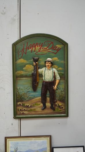 Vintage 3D Wall Plaque - Happy Day Fisherman