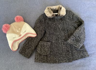 Coat and hat, size 3-4 years