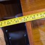 mid-century book case display glass doors teak Image 4