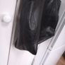 Large Black Leather Bag " Chic Brand" 17 x 13 x 5.5 Inches Image 3