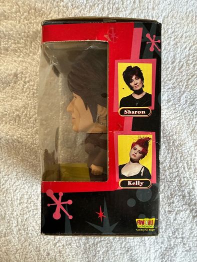 Ozzy and Sharon Osbourne boxed talking head toys