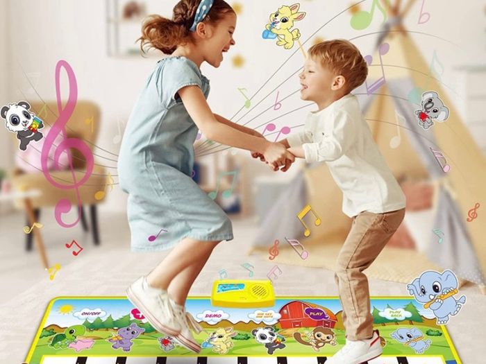 Kids Piano Mat, Piano Music Mat Dance Mats Touch Play Mats Floor Keyboard Musical Carpet Mat Gift Toys for 2 3 4 5 6 Years Old Kids Boys Girls Toddlers MULTIPLE COLOURS AVAILABLE, SEE PHOTOS (FREE POSTAGE)