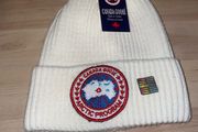 Fake Canada Goose beanie cream