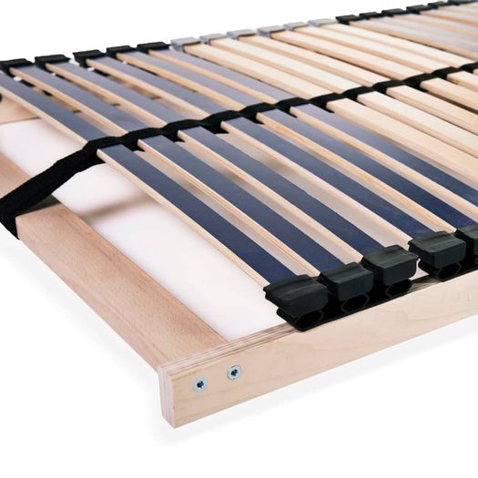 Slatted Bed Bases 2 pcs with 42 Slats 7 Zones 70x200 cm