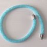 Swarovski Crystal Dust Three Spiral Wrap Bangle Braclet, Turquoise Crystals Image 2