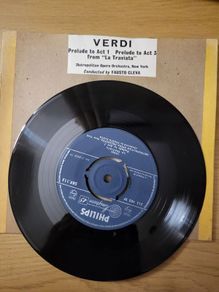 Verdi La Traviata Prelude To Act 1 Prelude To Act 3 7 inch Single Philips SBF 113