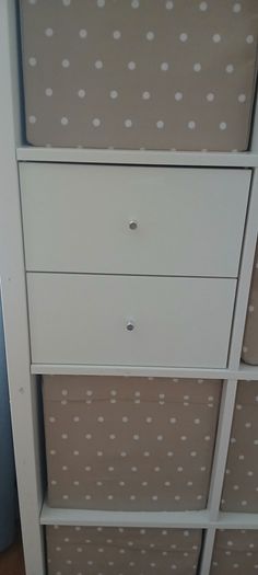 Ikea Kallax storage with drawers and boxes
