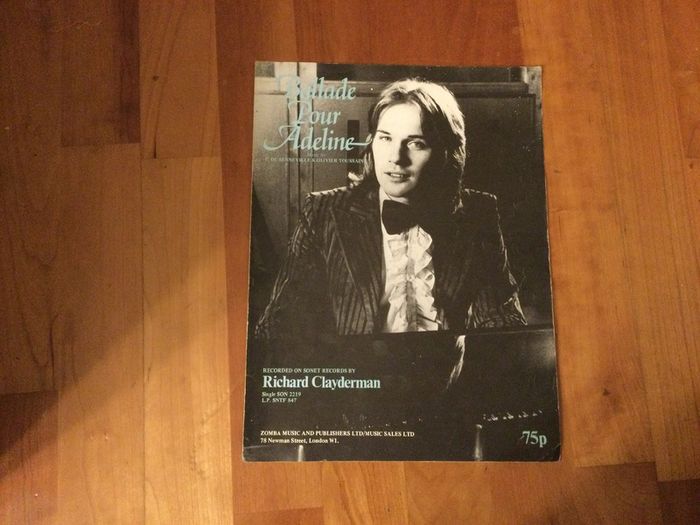 Vintage Sheet music Richard Clayderman