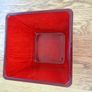 Red Glass 5" Cube Vase for Sale Image 2