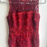 River Island New Burgundy Lace Midi Bodycon Dress Image 2