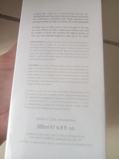 New The White Company Spa Retreat Diffuser