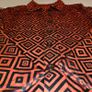 Vintage 70s blouse Orange & black geometric Size 38(size 6 or 8) postage included Image 5