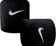 NIKE Swoosh Black Wristbands