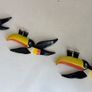 Original Carlton Ware Guinness Flying Toucan Wall Plaques X3 Image 2