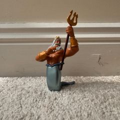 Little Mermaid King Triton Figure Disney Cake Topper approx. 8 cm. Used Please see photos