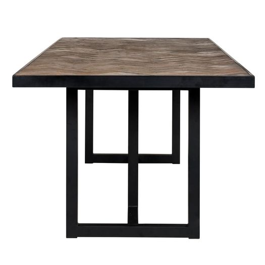 Dining Table with Herringbone Top