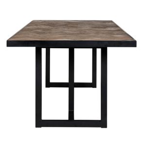 Dining Table with Herringbone Top