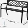 Outdoor Bench, 46 inches Metal Garden Bench for Outdoors, 480 lbs Load Capacity Bench Image 6
