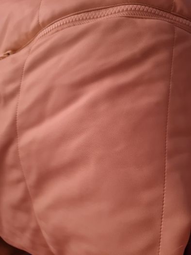 Cream faux leather longline gilet bnwt