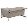 New Radial / Corner Desk 1600 x 1200mm - Grey Oak Image 6