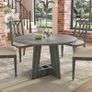 Round Dining Table for 4-6 People, Grey Kitchen Table, 120CM Farmhouse Dinning Tables, Wooden Stylish Dining Tables, No Shaking, for Kitchen and Living Room, Easy to Assemble (only table) Image 7
