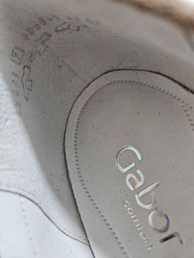 Gabor Las Vegas 62.433.51 comfort leather tassle loafers white & coffee size 7G UK RRP 125 euro new & boxed