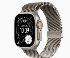 Apple Watch Ultra 3 GPS + Cellular, 49mm Natural Titanium Case with Natural Titanium Milanese Loop - Medium