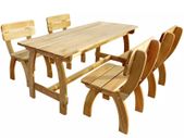 5 Piece Outdoor Dining Set Impregnated Pinewood