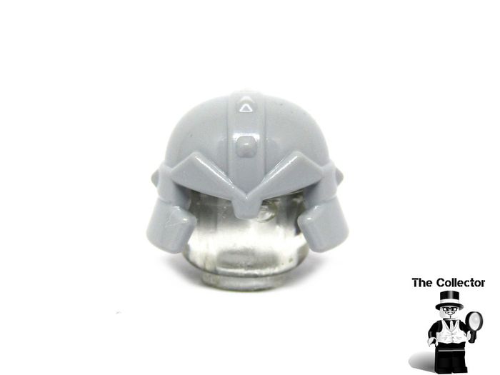 LEGO Castle Knights Dwarf Miner Minifigure Helmet Prototype Flat Gray Unreleased Colour Very Rare And Hard To Find Set 61848