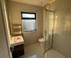 Slate Effect White Shower Tray