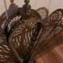 Vintage Art Deco Antique Brass Fan Fireplace Screen H23,5" x 39" Image 9