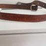Vintage Leather Belt / Lacoste Real Leather Belt / Lacoste and Crocodile Tooled Belt Image 2
