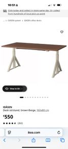Sitting standing motorised Desk