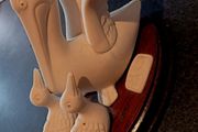 Pelicans bisque statue
