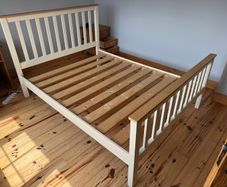 White King Size Wooden Bed Frame