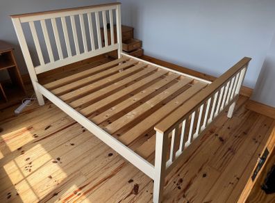 White King Size Wooden Bed Frame