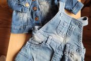 Denim dungarees and jacket - Baby 0-3 months