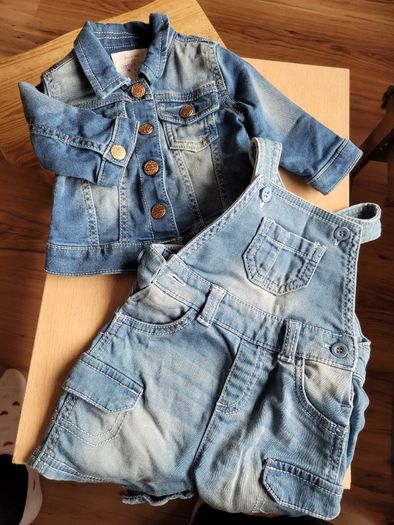 Denim dungarees and jacket - Baby 0-3 months