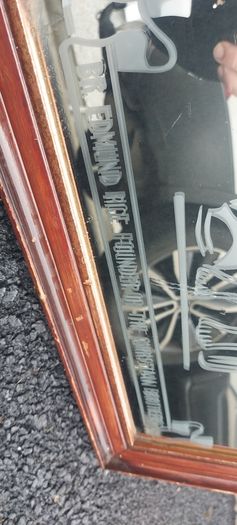 Dr Edmund Rice founder of the Christian brothers etched mirror,came from a old school,hard to come by ,heavy,lovely display,a piece of irish history,,hard to come by, buyer collects,sold as seen ,sorry pics not more clearer,I gave wood a light polish.