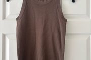 Zara brown knit vest top size S