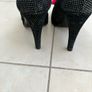 Luca ladies platform leather shoes- black/white with pink bow Image 6