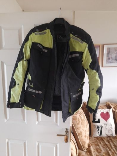 Selection of quality motorbike jackets,  trousers,  helmets  , and boots ..