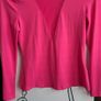 SHEIN Hot Pink Mesh Insert Long Sleeve Top - Size M Image 3